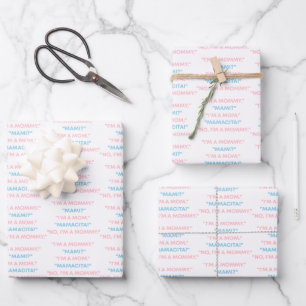 "Ik ben een mama"-Cadeaupapier – Love Island Inpakpapier Vel