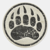 Ik ben een MAMA GRIZZLY Ronde Sticker (Voorkant)