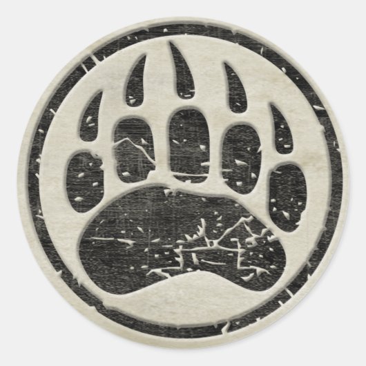 Ik ben een MAMA GRIZZLY Ronde Sticker (Voorkant)