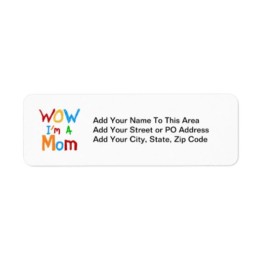 Ik ben een mama T-shirts en GIfts Etiket (Voorkant)