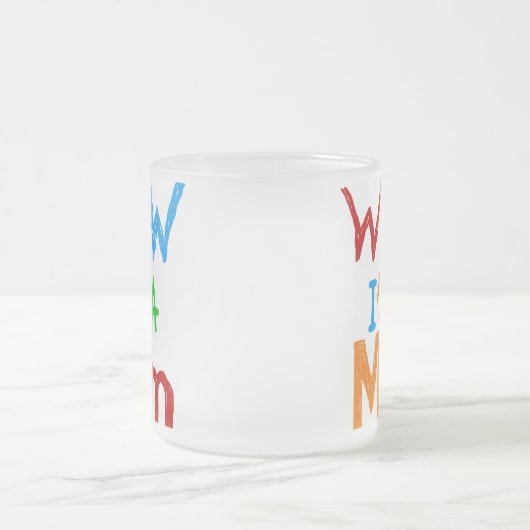 Ik ben een mama T-shirts en GIfts Matglas Koffiemok (Center)