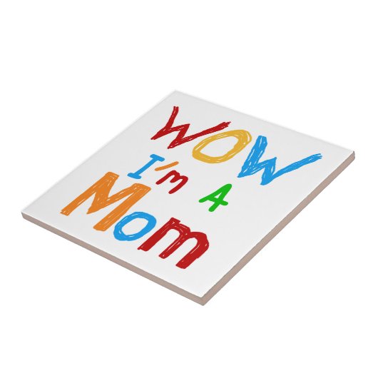 Ik ben een mama T-shirts en GIfts Tegeltje (Zijkant)