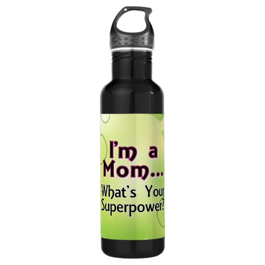Ik ben een mama... Wat is je Superpower? Waterfles (Voorkant)