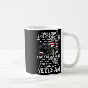 Ik ben een Man Ik ben geen held Ik ben een veteraa Koffiemok