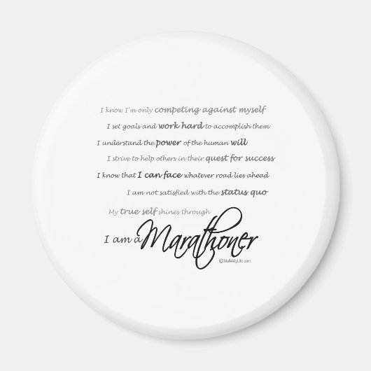 Ik ben een Marathoner - Script Magneet (Voorkant)