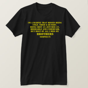 IK BEN EEN MARINE DIE MISSELIJK IS. T-SHIRT