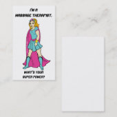 Ik ben een Massage Therapist. Wat is je superkrach Visitekaartje (Voorkant / Achterkant)