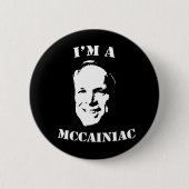 Ik ben een McCainiac Button (Voorkant)