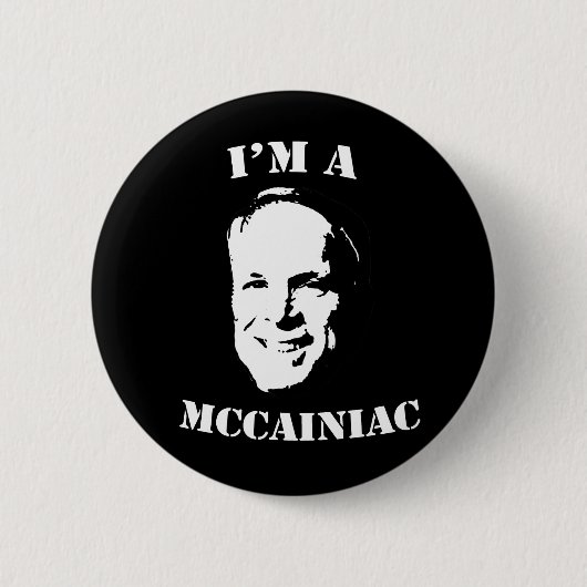 Ik ben een McCainiac Button (Voorkant)