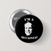 Ik ben een McCainiac Button (Voorkant /achterkant)