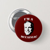 Ik ben een McCainiac Button (Voorkant /achterkant)