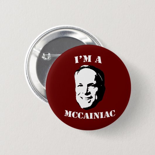Ik ben een McCainiac Button (Voorkant /achterkant)