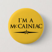 Ik ben een McCainiac Button (Voorkant)