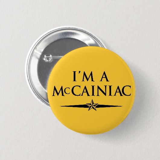 Ik ben een McCainiac Button (Voorkant /achterkant)