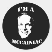 Ik ben een McCainiac Sticker (Voorkant)