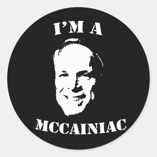 Ik ben een McCainiac Sticker (Voorkant)