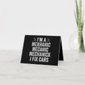 Ik ben een Mechanisch Mekanic I Fix Cars Funny Rep Bedankkaart (Voorkant)