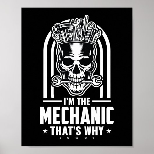 Ik ben een mechanisch Vliegtuig Mechanisch Diesel Poster (Voorkant)