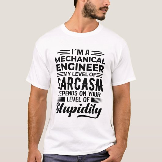 Ik ben een Mechanische Engineer T-shirt (Voorkant)