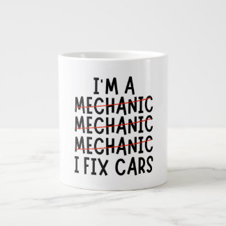 Ik ben een mechanisme bij het fixeren van auto's, grote koffiekop