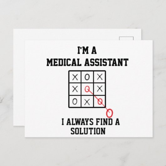 Ik ben een medisch assistent, ik vind altijd een o briefkaart (Voorkant / Achterkant)