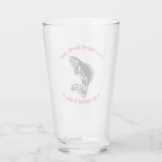 Ik ben een meester-baiter... - Vist Beer Glas (Achterkant)