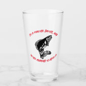 Ik ben een meester-baiter... - Vist Beer Glas (Voorkant)
