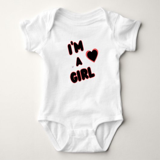 Ik ben een meisje Baby Bodysuit - Schattig en comf (Voorkant)