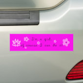 Ik ben een meisje Bumpersticker (Op auto)