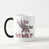 Ik ben een meisje dat ik er overheen krijg magische mok (Links)