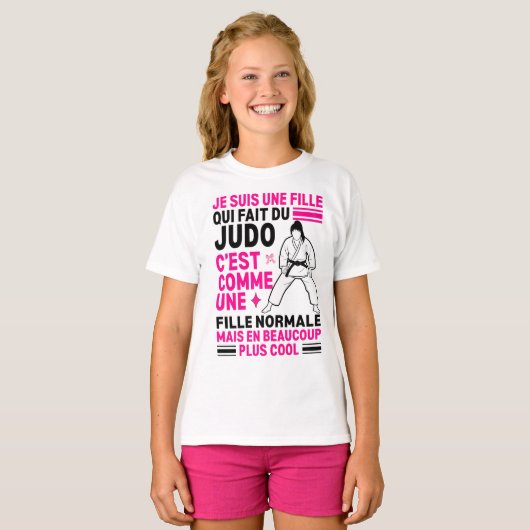 ik ben een meisje dat judo doet t-shirt (Voorkant volledig)