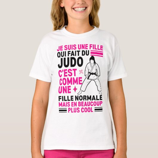 ik ben een meisje dat judo doet t-shirt (Voorkant)