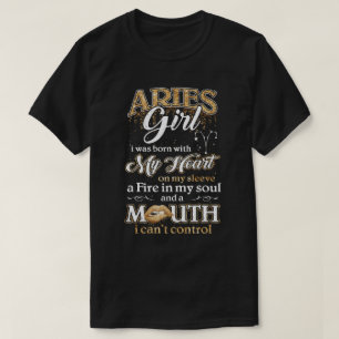 Ik ben een meisje lipstick March April Funny Zodia T-shirt