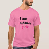 ik ben een meisje skier t-shirt (Voorkant)