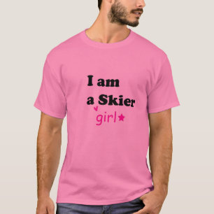 ik ben een meisje skier t-shirt