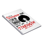 Ik ben een meisje uit september dat zwarte koningi notitieboek (Rechterzijde)