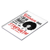 Ik ben een meisje uit september dat zwarte koningi notitieboek (Linkerzijde)