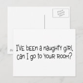 Ik ben een meisje van onaughty geweest... kan ik n briefkaart (Voorkant / Achterkant)