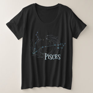 Ik ben een meisje van Pisces. Trendy Pisces Zodiac Grote Maat T-shirt