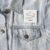 Ik ben een mens vierkante button 5,1 cm (In situ)