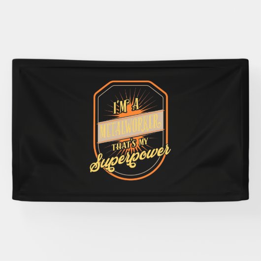 Ik ben een metalarbeider spandoek (Horizontaal)