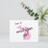 Ik ben een Michigan Girl Briefkaart (Staand voorkant)