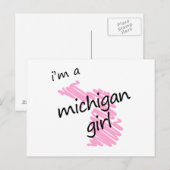 Ik ben een Michigan Girl Briefkaart (Voorkant / Achterkant)