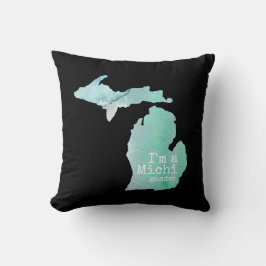 Ik ben een Michigander Michigan Silhouette Kussen