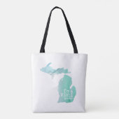 Ik ben een Michigander-Waterverf vol Silhouette Tote Bag (Achterkant)