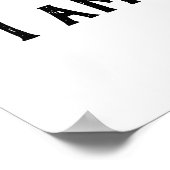 Ik ben een minimalistisch Christelijk Word Art Pos Poster (Hoek)