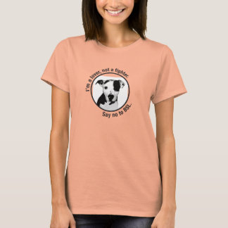 Ik ben een minnaar, geen vechter. Pitbull anti-BSL T-shirt