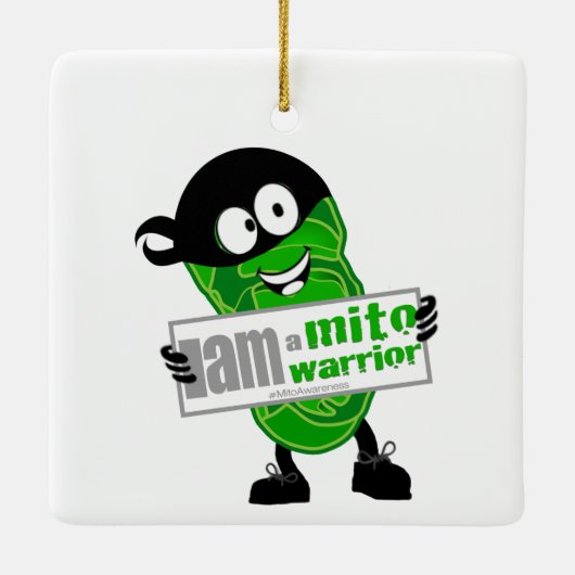 Ik ben een Mito Warrior Keramisch Ornament (Achterkant)