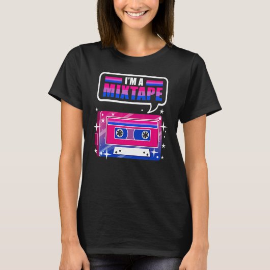 Ik ben een mixtape Bi Pride Bisexual Pride Lgbt T-shirt (Voorkant)