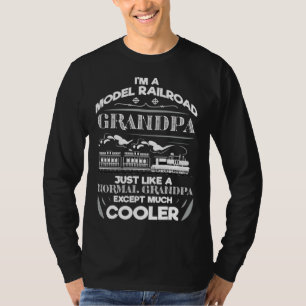 Ik ben een model spoorweg opa net als een normale t-shirt